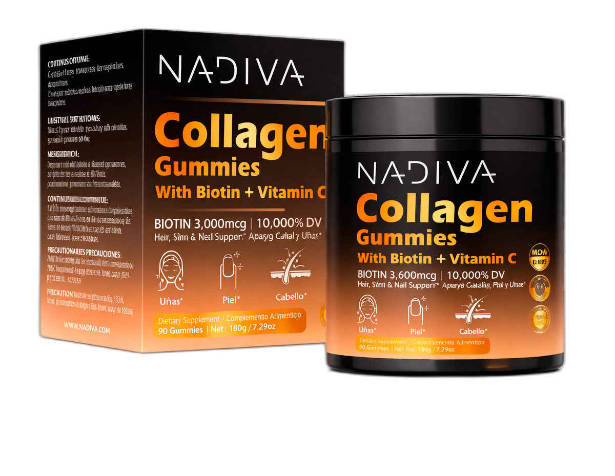 Collagen Gummies · Tipo I + III + Vitamina C + Biotina.
